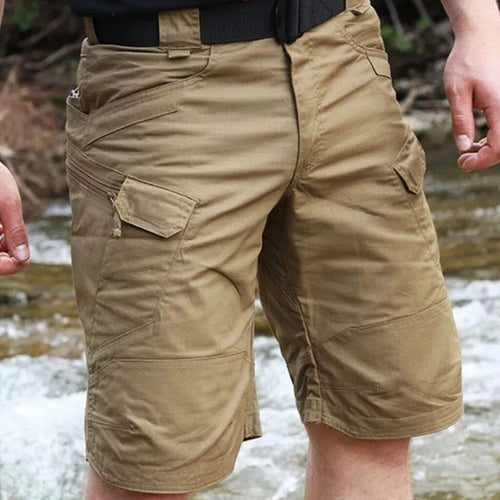 Bermuda Masculina Tática e Impermeável Borenzi BZ524 feita em brim premium, com caimento moderno, proteção contra água e design funcional com bolsos.