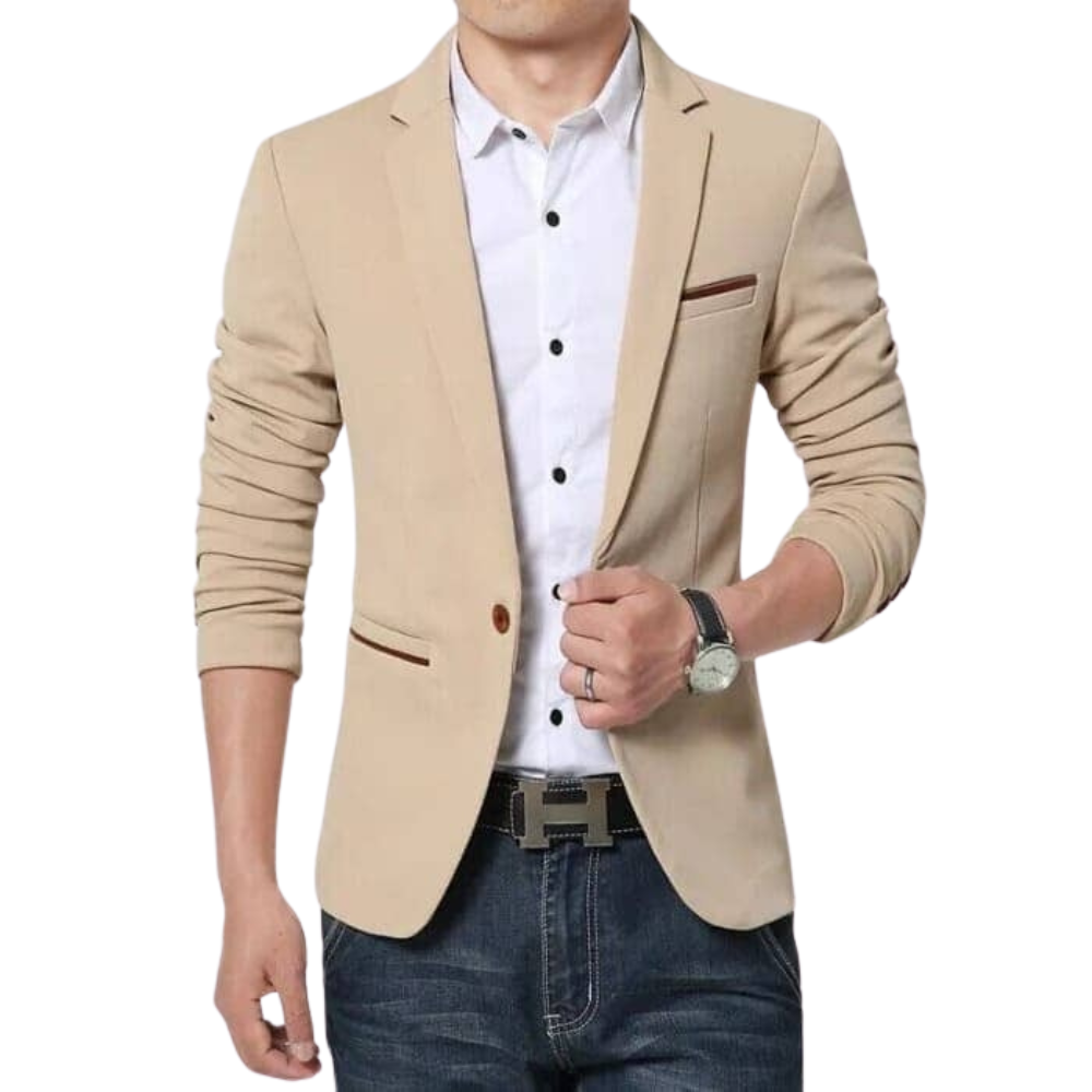 Blazer Masculino Borenzi Scobar BZ053, feito com materiais de excelência, design elegante e acabamento primoroso. Ideal para eventos formais e especiais.
