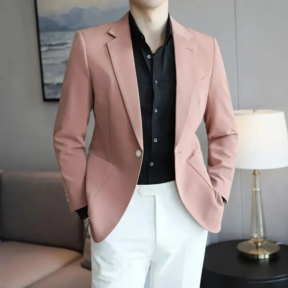 Blazer Masculino Vergast Borenzi BZ059 em caxemira, elegante e sofisticado, ideal para momentos formais.