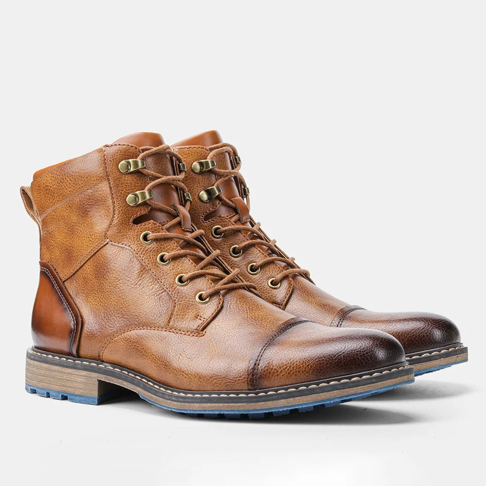 Bota Masculina de Couro Borenzi BZ284 com couro premium, solado emborrachado e design moderno. Perfeita para ambientes urbanos e aventuras.