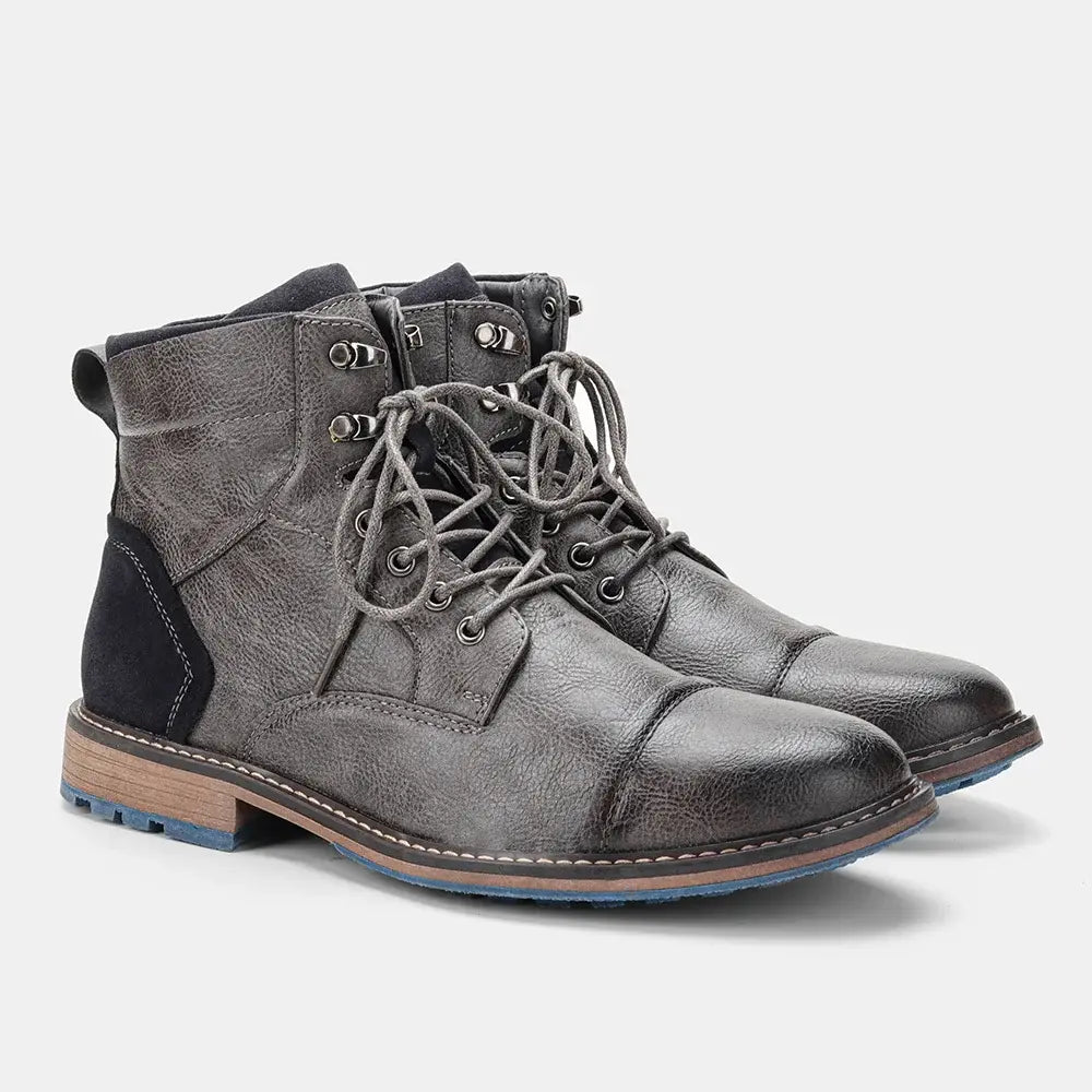 Bota Masculina de Couro Borenzi BZ284 com couro premium, solado emborrachado e design moderno. Perfeita para ambientes urbanos e aventuras.