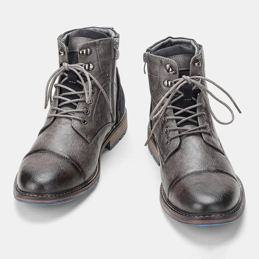 Bota Masculina de Couro Borenzi BZ284 com couro premium, solado emborrachado e design moderno. Perfeita para ambientes urbanos e aventuras.
