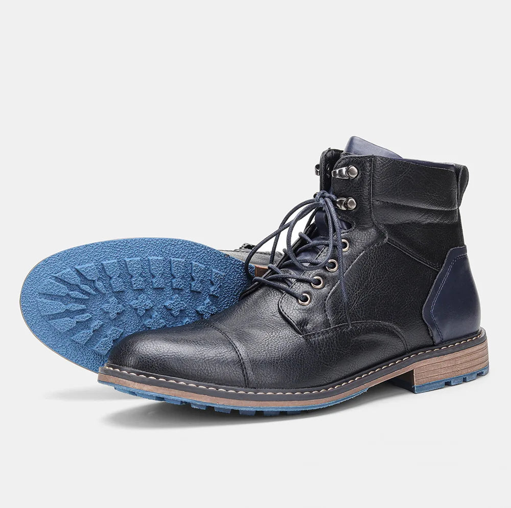 Bota Masculina de Couro Borenzi BZ284 com couro premium, solado emborrachado e design moderno. Perfeita para ambientes urbanos e aventuras.