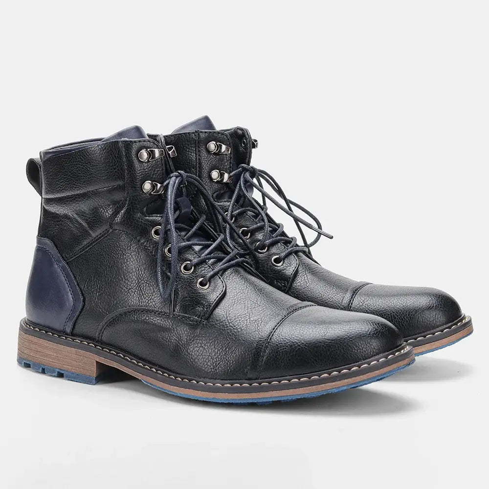 Bota Masculina de Couro Borenzi BZ284 com couro premium, solado emborrachado e design moderno. Perfeita para ambientes urbanos e aventuras.