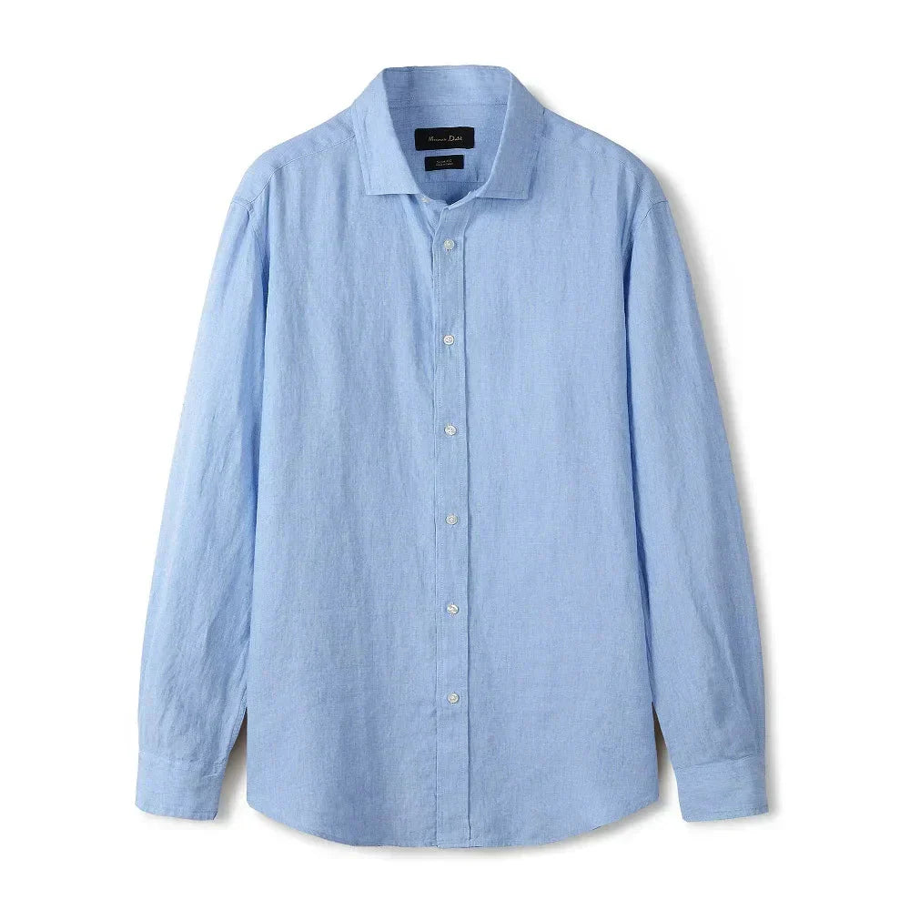 Camisa de Linho Lisa Masculina Borenzi BZ790 feita em linho premium com caimento elegante, respirável e durável para todas as ocasiões.
