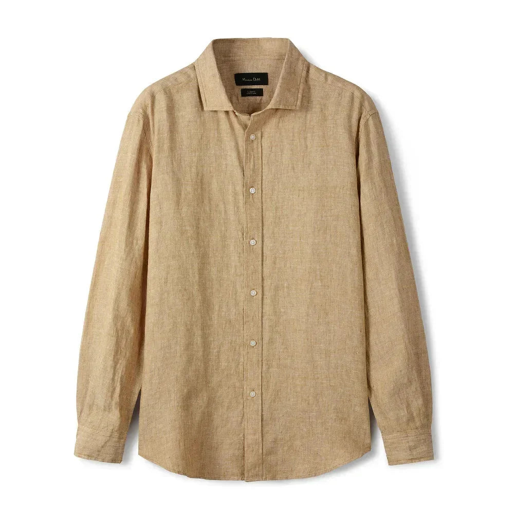 Camisa de Linho Lisa Masculina Borenzi BZ790 feita em linho premium com caimento elegante, respirável e durável para todas as ocasiões.