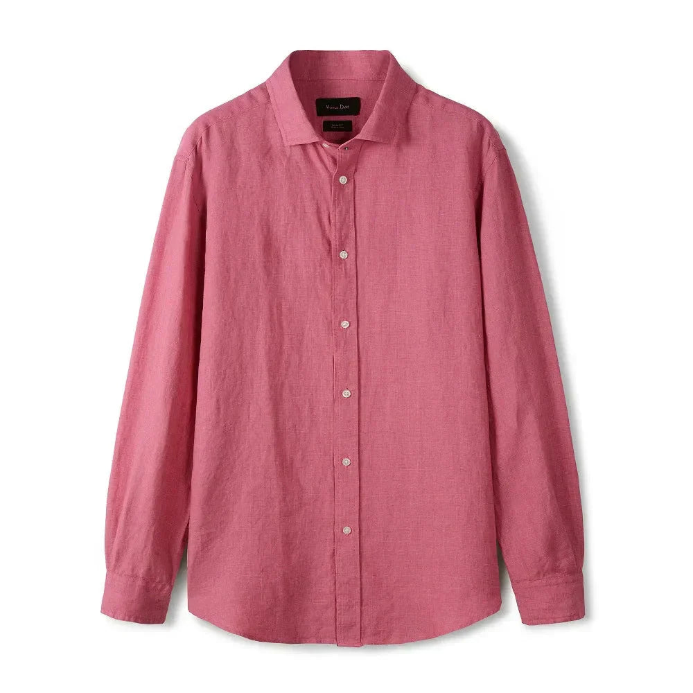 Camisa de Linho Lisa Masculina Borenzi BZ790 feita em linho premium com caimento elegante, respirável e durável para todas as ocasiões.