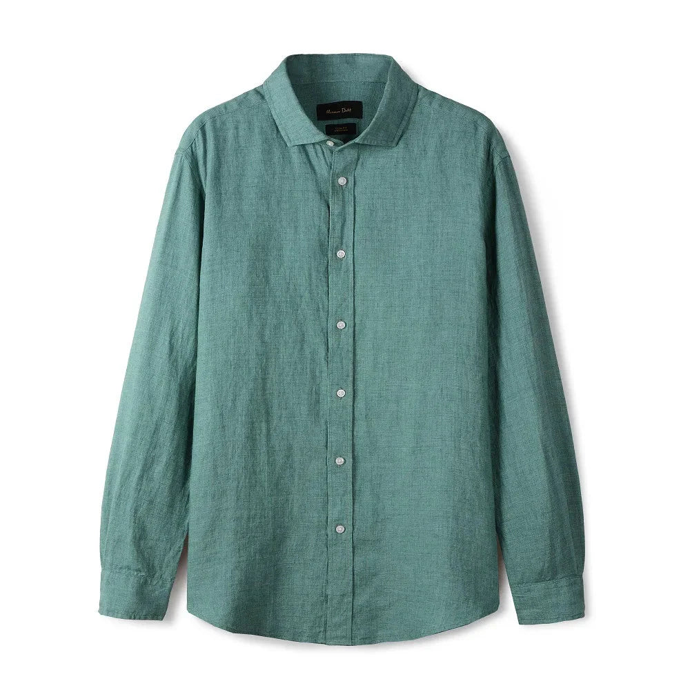 Camisa de Linho Lisa Masculina Borenzi BZ790 feita em linho premium com caimento elegante, respirável e durável para todas as ocasiões.