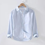 Camisa de Linho Masculina Borenzi BZ538 em linho premium, disponível em várias cores. Design clássico, respirável e elegante para looks refinados.