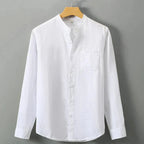 Camisa de Linho Masculina Borenzi BZ792 feita em linho nobre, respirável e sofisticada, com caimento impecável e estilo clássico para eventos elegantes.