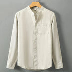 Camisa de Linho Masculina Borenzi BZ792 feita em linho nobre, respirável e sofisticada, com caimento impecável e estilo clássico para eventos elegantes.