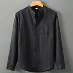Camisa de Linho Masculina Borenzi BZ792 feita em linho nobre, respirável e sofisticada, com caimento impecável e estilo clássico para eventos elegantes.
