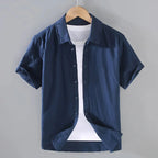 Camisa de Linho Masculina Borenzi BZ796 feita em linho nobre, leve e respirável, com caimento impecável e design clássico para eventos refinados.