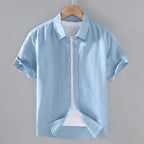 Camisa de Linho Masculina Borenzi BZ796 feita em linho nobre, leve e respirável, com caimento impecável e design clássico para eventos refinados.