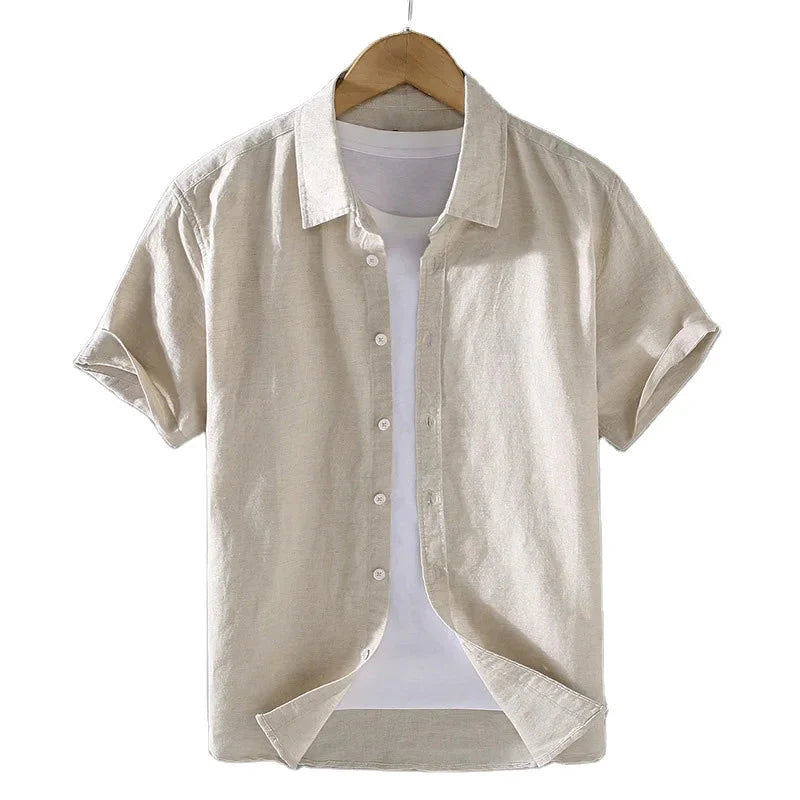 Camisa de Linho Masculina Borenzi BZ796 feita em linho nobre, leve e respirável, com caimento impecável e design clássico para eventos refinados.