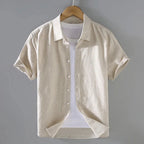 Camisa de Linho Masculina Borenzi BZ796 feita em linho nobre, leve e respirável, com caimento impecável e design clássico para eventos refinados.