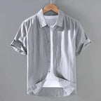 Camisa de Linho Masculina Borenzi BZ796 feita em linho nobre, leve e respirável, com caimento impecável e design clássico para eventos refinados.