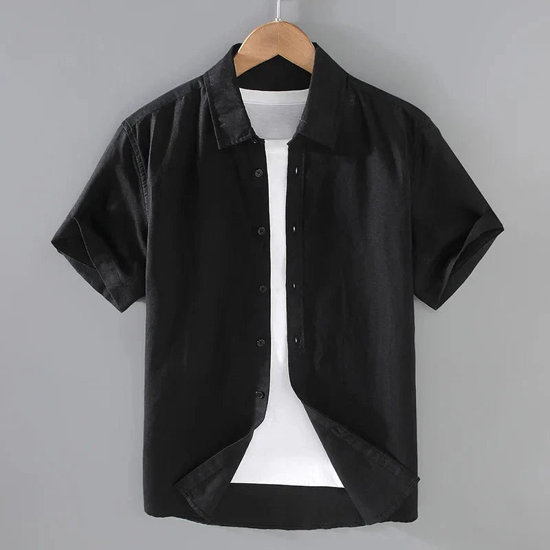 Camisa de Linho Masculina Borenzi BZ796 feita em linho nobre, leve e respirável, com caimento impecável e design clássico para eventos refinados.