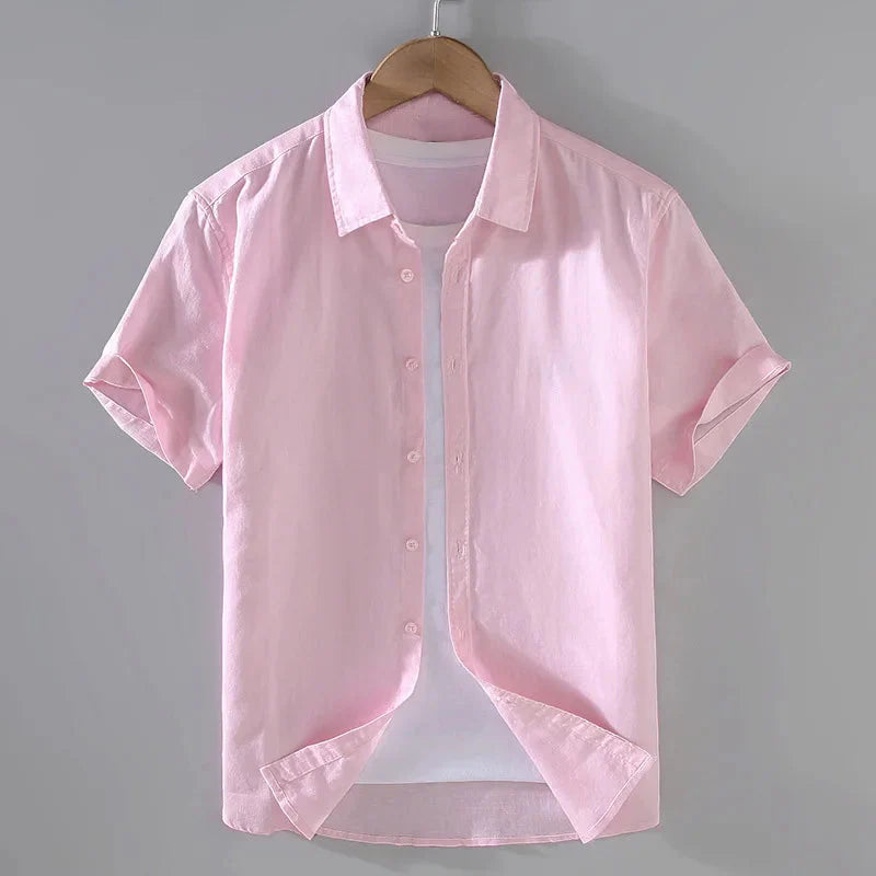 Camisa de Linho Masculina Borenzi BZ796 feita em linho nobre, leve e respirável, com caimento impecável e design clássico para eventos refinados.