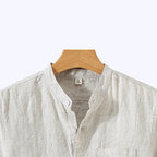 Camisa de Linho Masculina Borenzi Premium BZ795 feita em linho premium, leve e durável, com design clássico e acabamento refinado para eventos sociais.