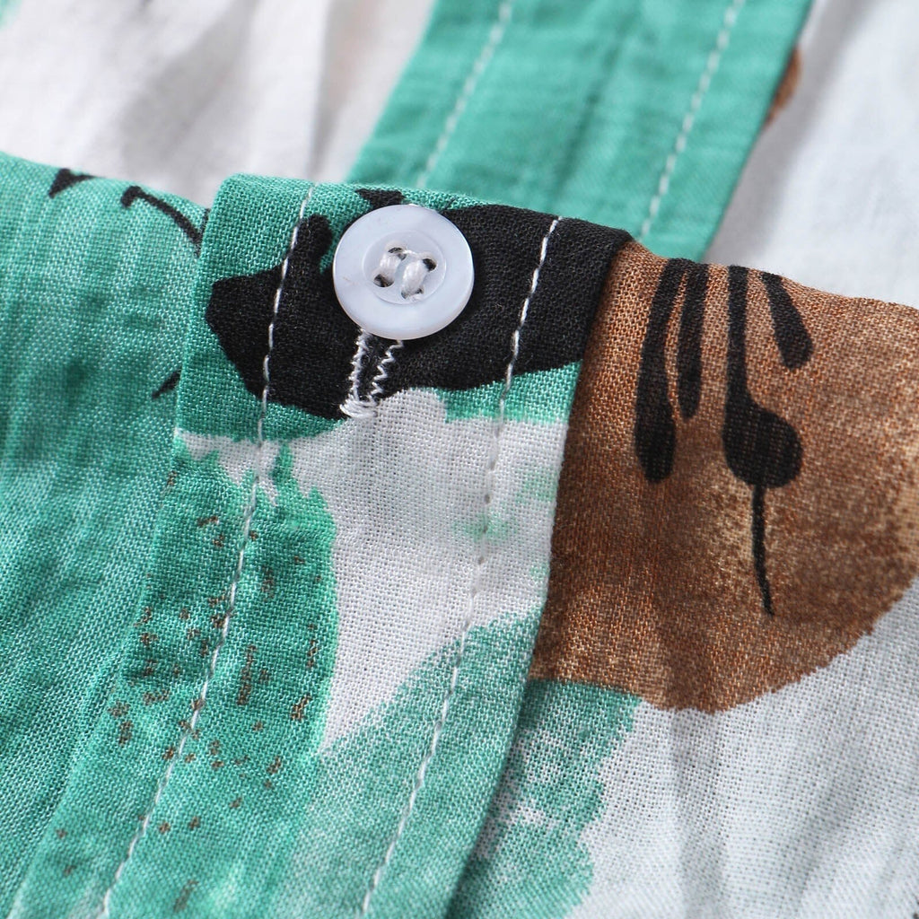 Camisa Manga Curta Borenzi Mirage BZ588 feita em tecido leve, com estampas abstratas modernas e caimento impecável que une frescor, conforto e estilo.