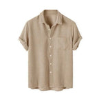 Camisa Borenzi Sardenha em linho premium, ideal para sofisticação e conforto. Tecido leve e elegante, perfeito para looks clássicos em dias frescos.