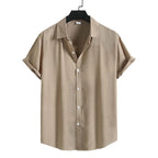 Camisa Manga Curta Borenzi Solare BZ595 feita em tecido leve e respirável, com design moderno que garante frescor, conforto e sofisticação versátil.