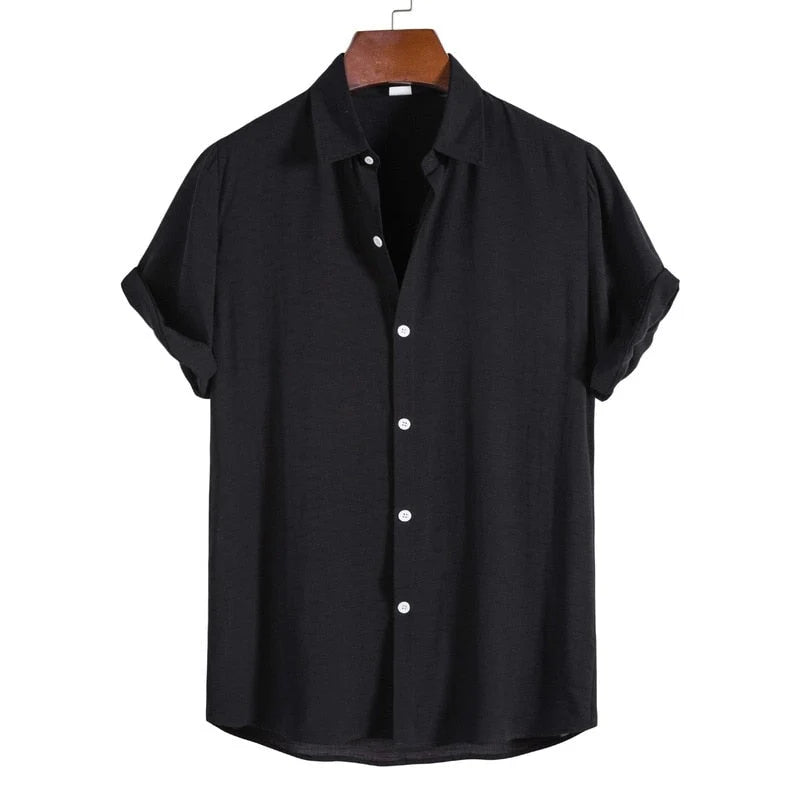 Camisa Manga Curta Borenzi Solare BZ595 feita em tecido leve e respirável, com design moderno que garante frescor, conforto e sofisticação versátil.