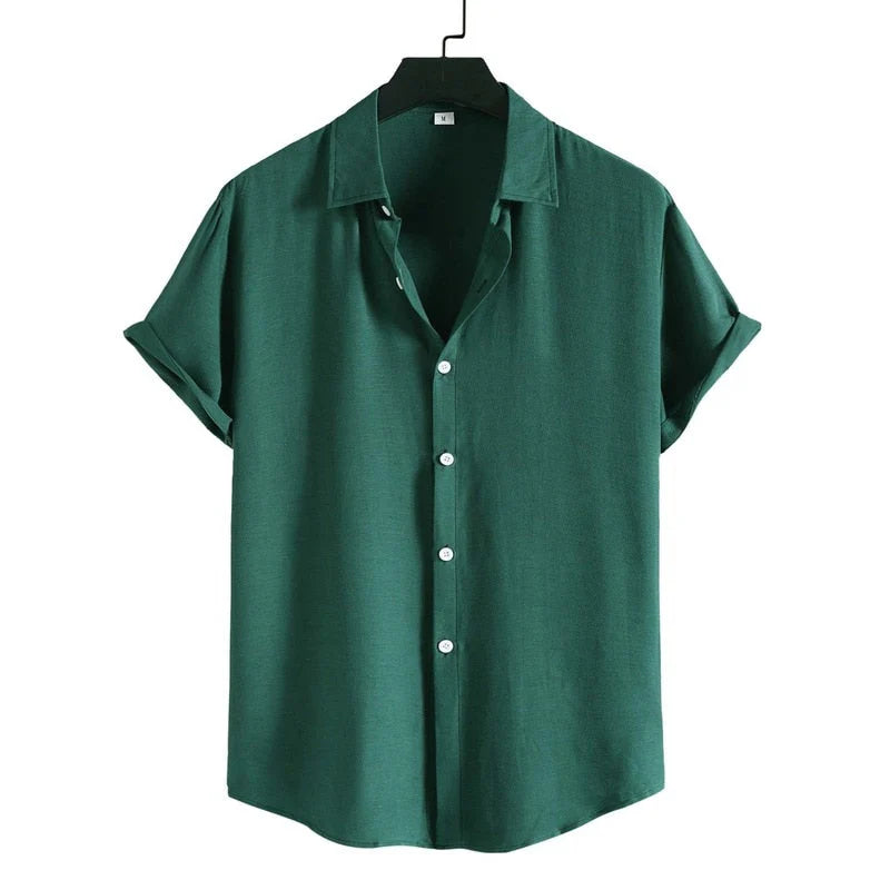 Camisa Manga Curta Borenzi Solare BZ595 feita em tecido leve e respirável, com design moderno que garante frescor, conforto e sofisticação versátil.