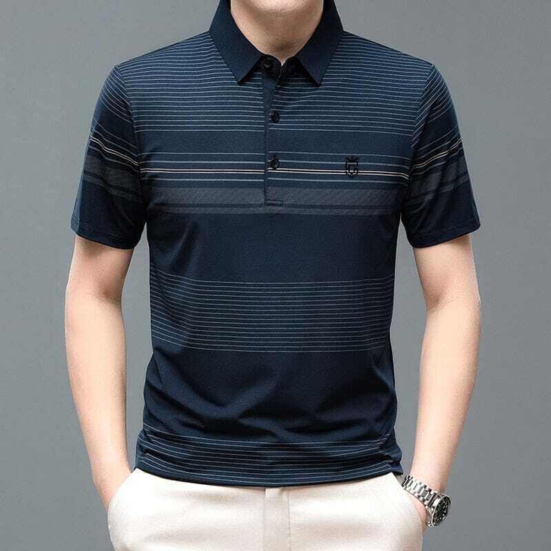 Camisa Polo Masculina Borenzi Coudy BZ077, confeccionada em algodão e poliéster, com design clássico e ideal para looks casuais ou elegantes.
