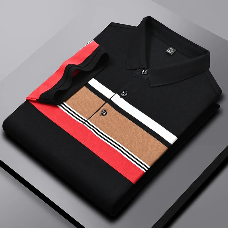 Camisa Polo Masculina Borenzi Prestige BZ081, feita em algodão e poliéster, com design clássico e respirável, ideal para várias ocasiões.