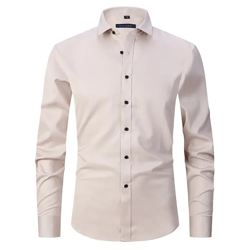 Camisa Social de Algodão Masculina Borenzi BZ083, slim fit, leve e elegante, ideal para ambientes profissionais e eventos formais.