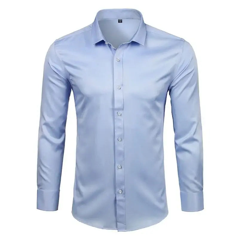 Camisa Social Masculina Borenzi BZ011 com design elegante e confortável, perfeita para o trabalho e eventos formais.