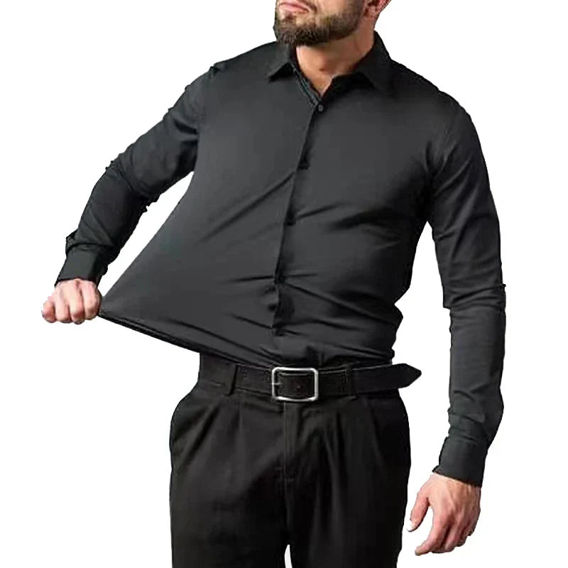Camisa Social Masculina Borenzi BZ011 com design elegante e confortável, perfeita para o trabalho e eventos formais.