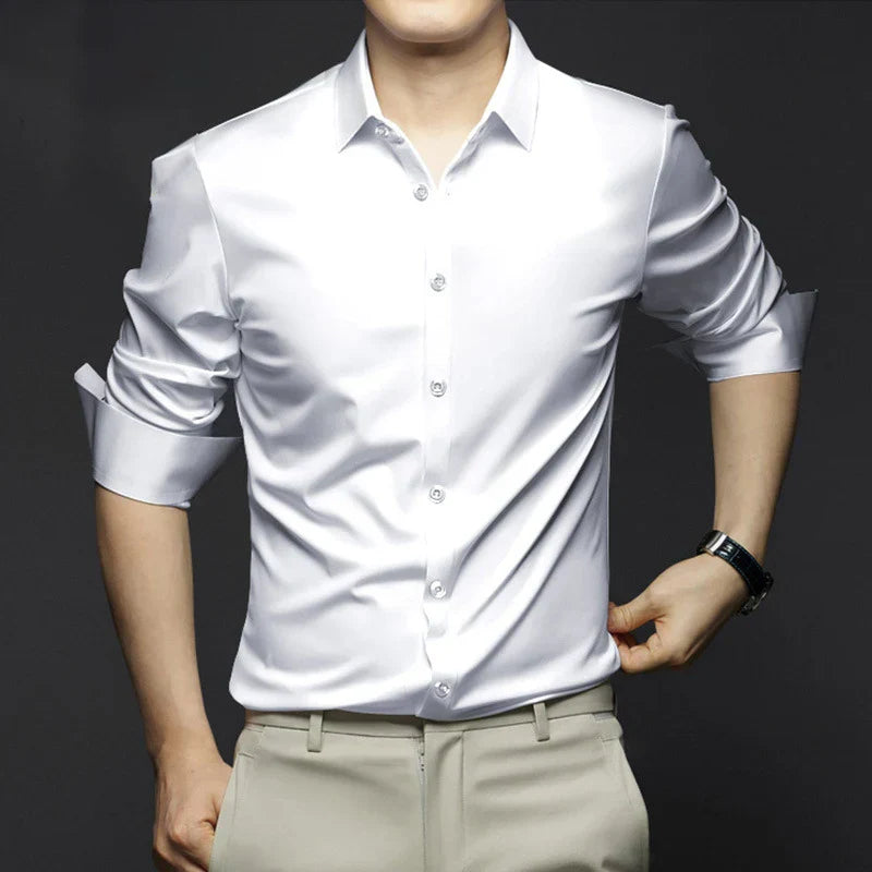 Camisa Social Masculina Spectre Borenzi BZ014 com tecido confortável e design elegante para combinar com diversas ocasiões.