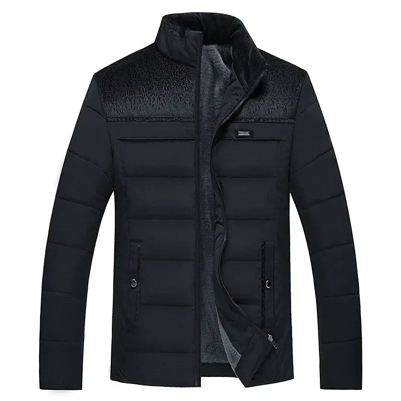 Jaqueta Puffer Masculina Grife Borenzi BZ148 com tecido resistente à água, design ajustado e isolamento térmico para sofisticação e funcionalidade.