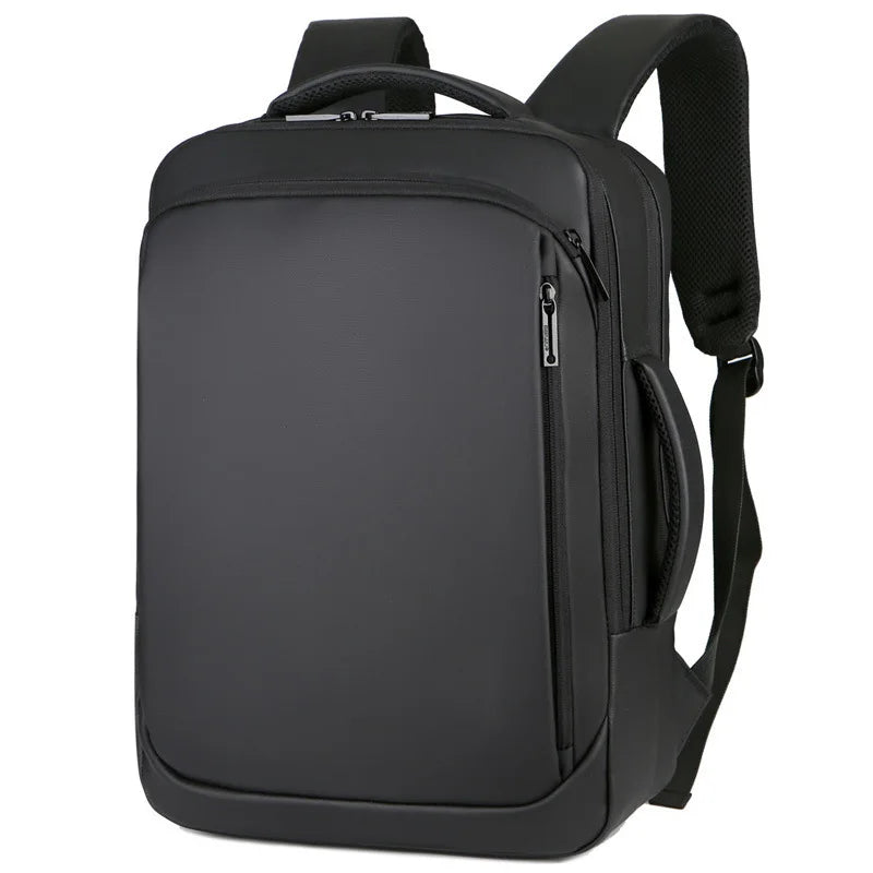 Mochila Executiva Borenzi BZ066 com tecido impermeável, porta USB, alças acolchoadas e espaço seguro para notebook 15''. Ideal para trabalho e viagens.